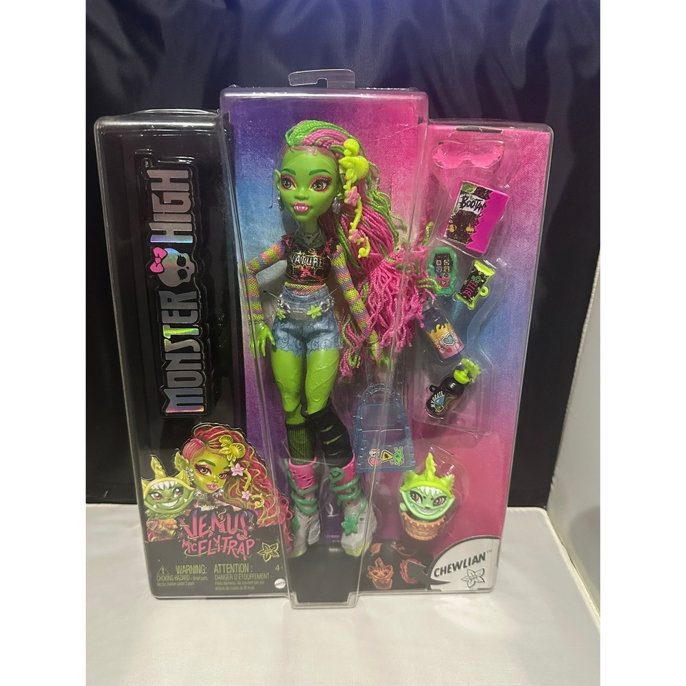 Monster High G3 Venus McFlytrap Doll with Pet‎ Chewlian New in Box HNF82